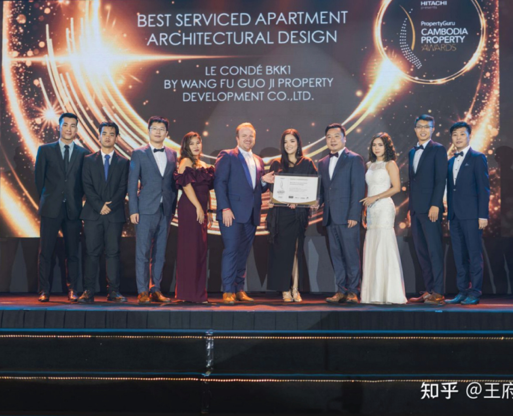 Le Condé BKK1 won Best Serviced Apartmenet interior Design by PropertyGurn Cambodia Property Awards 2020